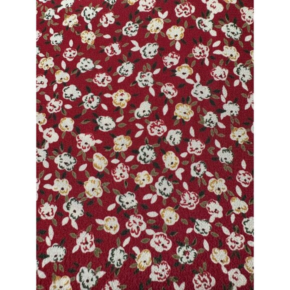 Vintage Mothers Work Maternity Dress Red Floral USA Made Tie Back Medium 80s 90s - Picture 5 of 5